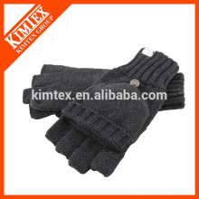 Acrylic knitting gloves fingerless with cover